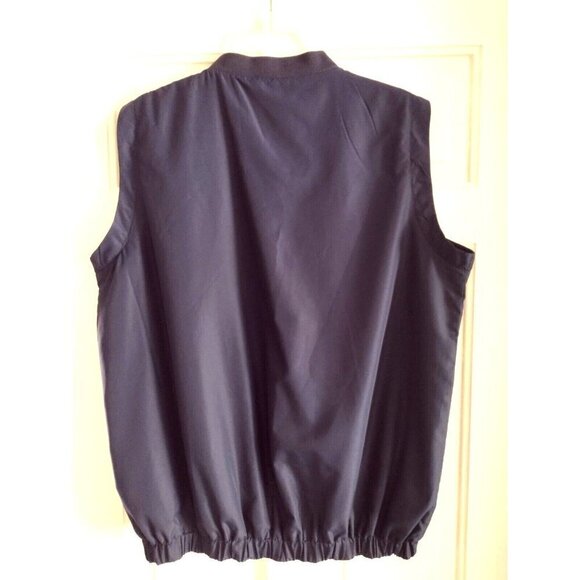Alan Flusser Golf Performance Vest Men's Size Medium Navy Blue Polyester Shirt - Picture 2 of 6